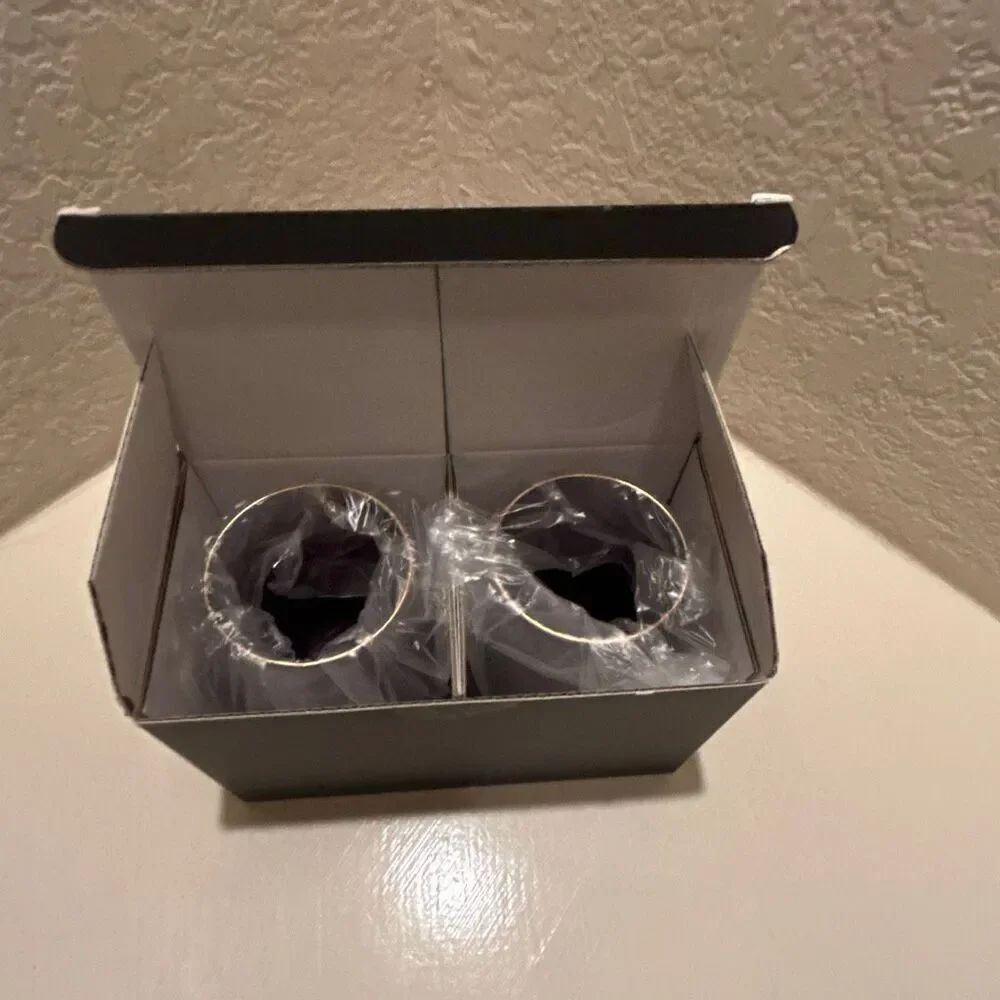 Anna Ombré Stemless Wine Glasses Purple With Gold Rim Luxury Home Gift NWT - Picture 6 of 9